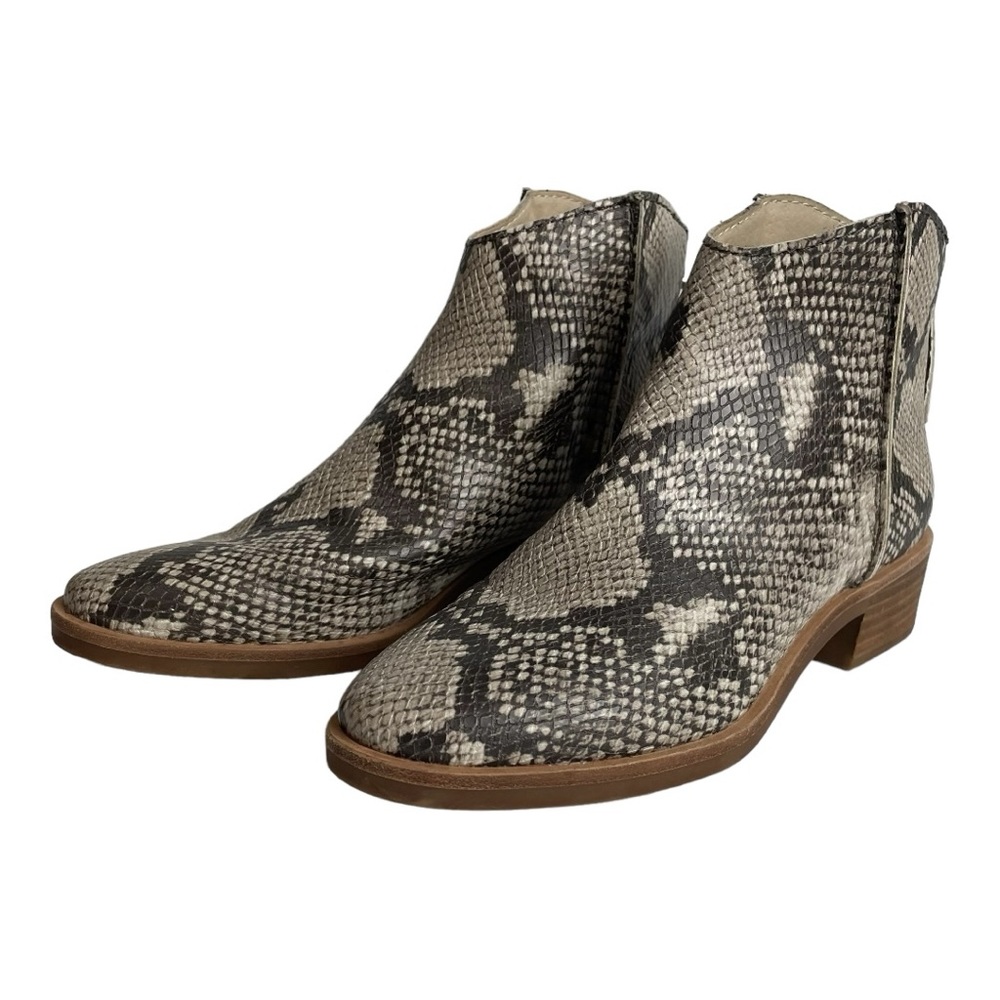Dolce Vita Tavin Snake Print Ankle Booties Mob‎ Wide Size 6